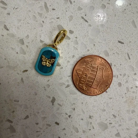 Gorjana Gold and Turquoise Butterfly Necklace - Picture 3 of 3